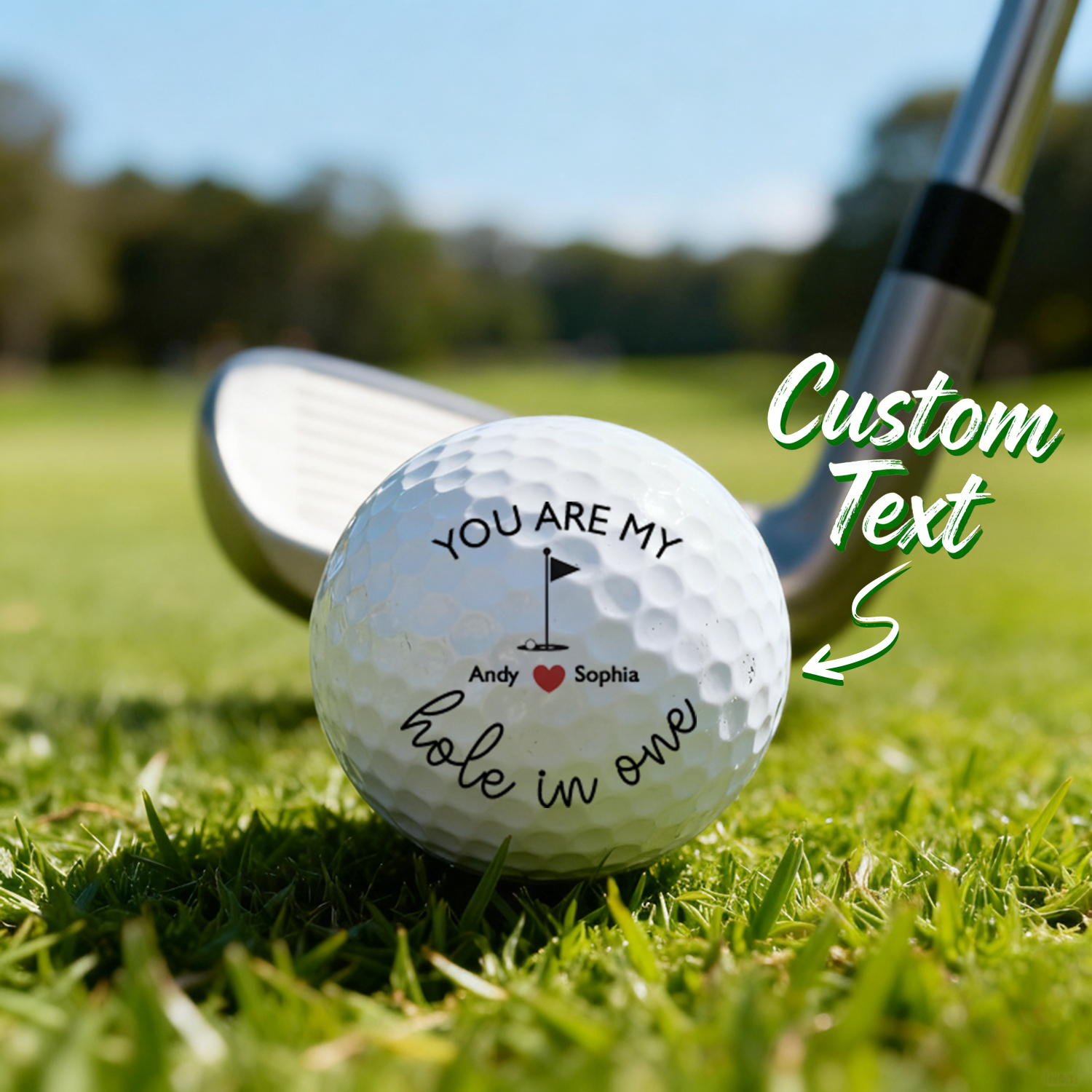 Custom Text Golf Ball You Are My Hole In One Gift For Golf Lover - soufeelau