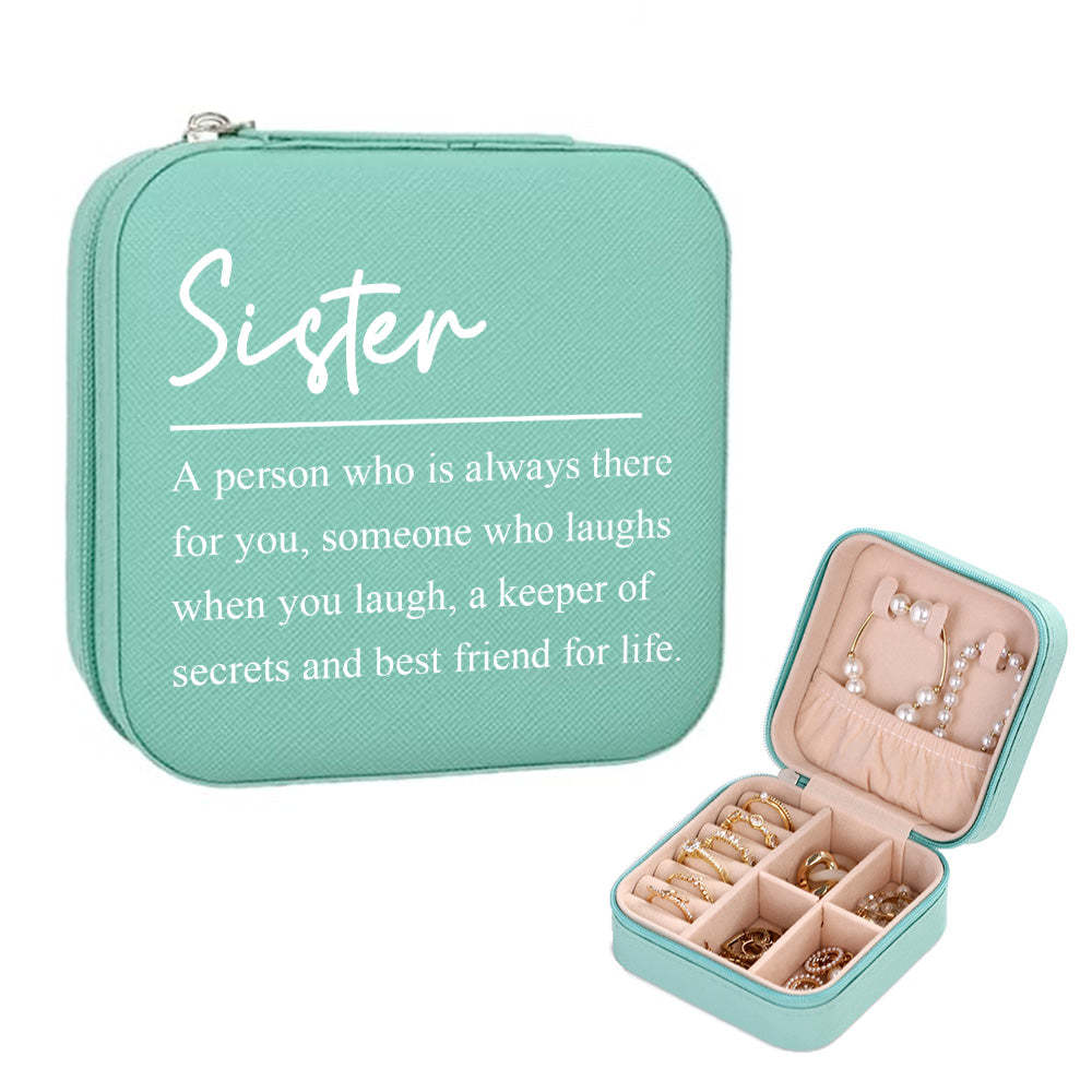 Personalized Jewelry Box Custom Jewelry Organizer Storage Gift for Sister - soufeelau