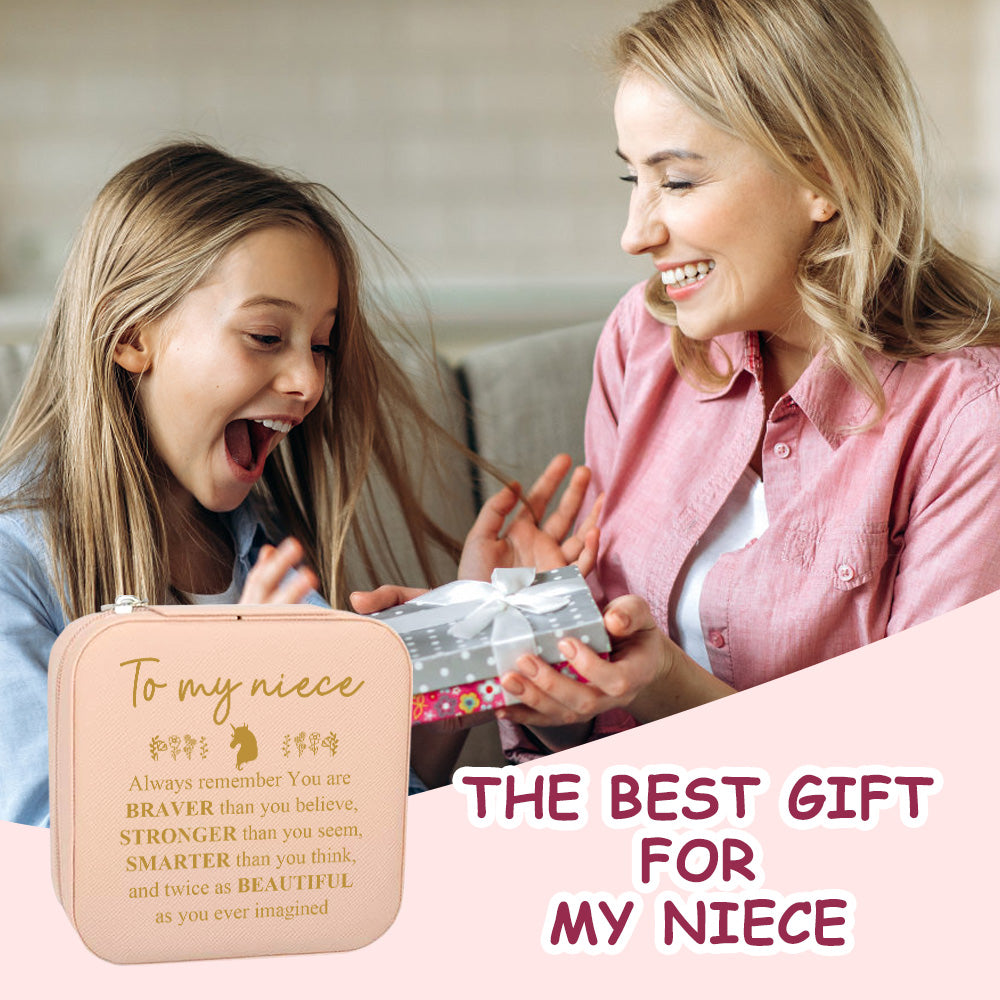 Personalized Jewelry Box Custom Jewelry Organizer Storage Gift for Niece - soufeelau