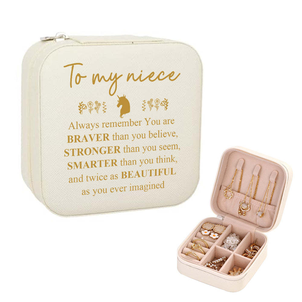 Personalized Jewelry Box Custom Jewelry Organizer Storage Gift for Niece - soufeelau