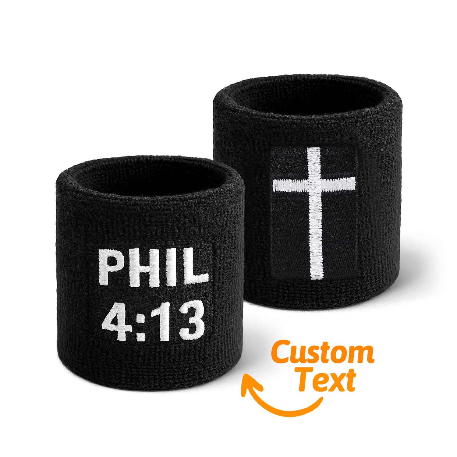 1 Pair Faith Cross Drip Wristband Baseball Drip Baseball Accessories Cross Sports Wristband Absorbent Sweat Band Athletic Christian Faith for Sports Basketball Football Gym Workout - soufeelau