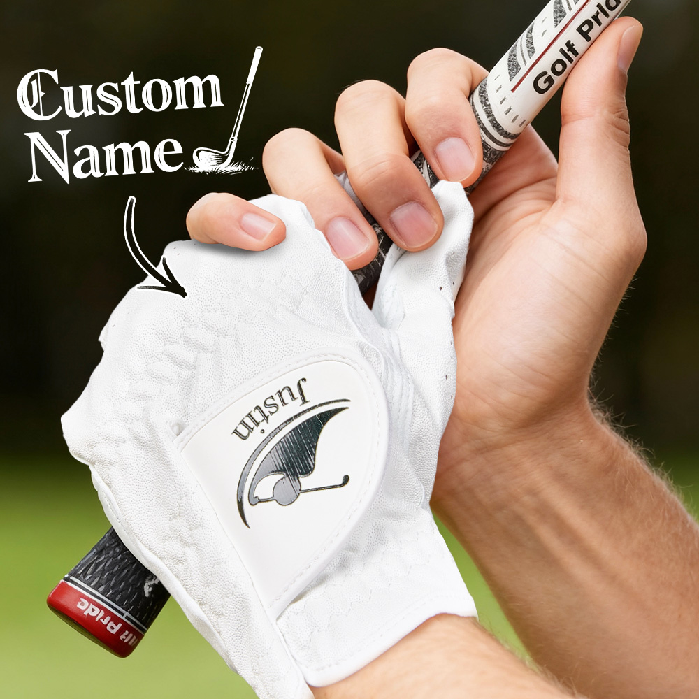 Personalized Golf Glove with Golfer Prints Resistant Sports Glove for Golf Enthusiasts (One Left-hand Glove) - soufeelau