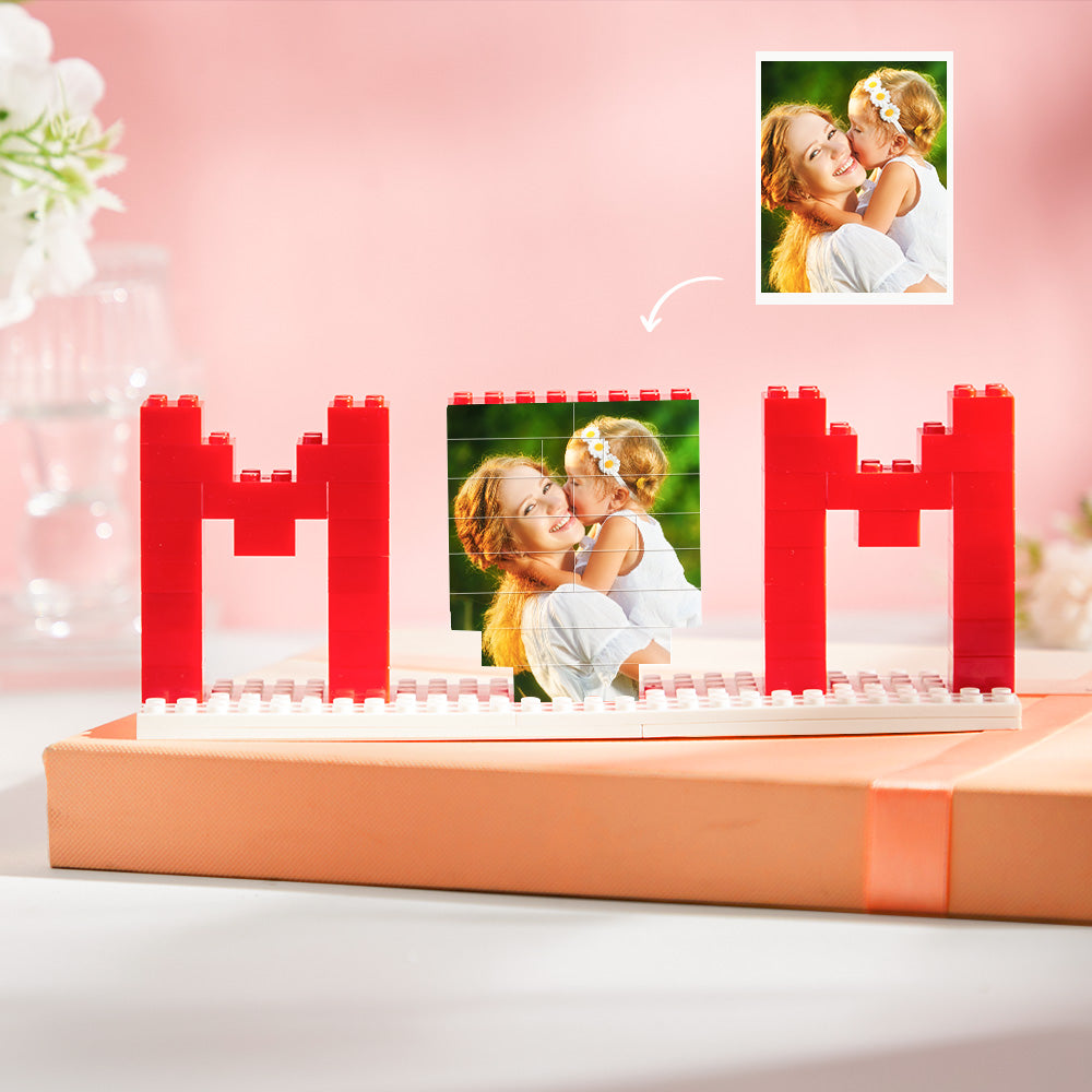 Custom Building Brick Photo Block Personalized MUM Brick Puzzles Mother's Day Gifts - soufeelau