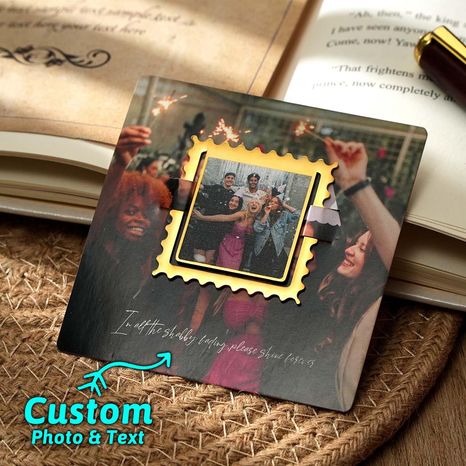 Custom Photo Bookmark Custom Text Metal Bookmark Reading Gift - soufeelau
