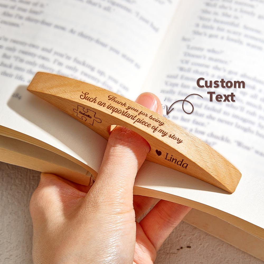 Personalized Book Page Holder Custom Book Page Holder for Book Lover - soufeelau