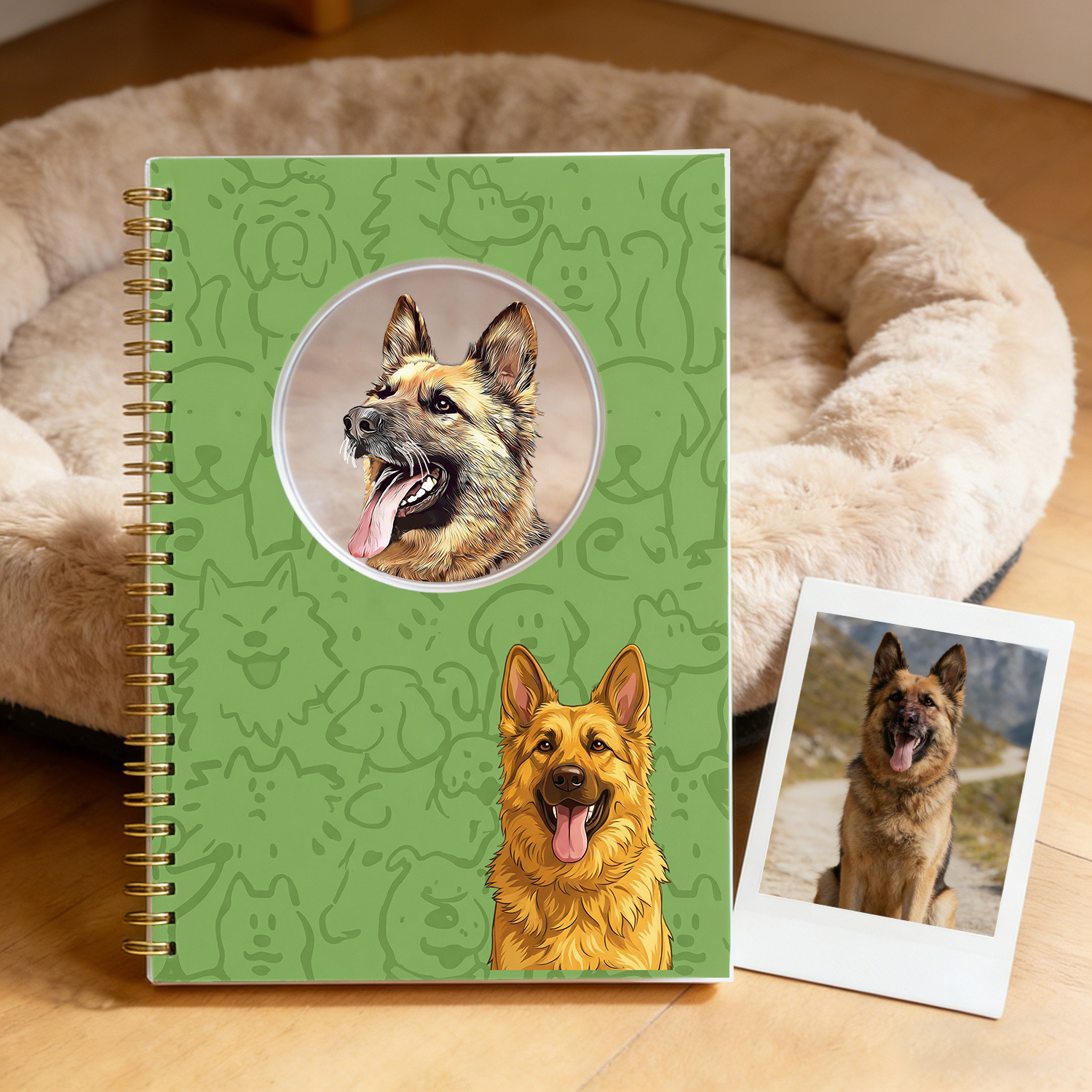Personalized Pet Notebook with Layered 3D-Effect Artwork, Custom Pet Memorial Keepsake Gift