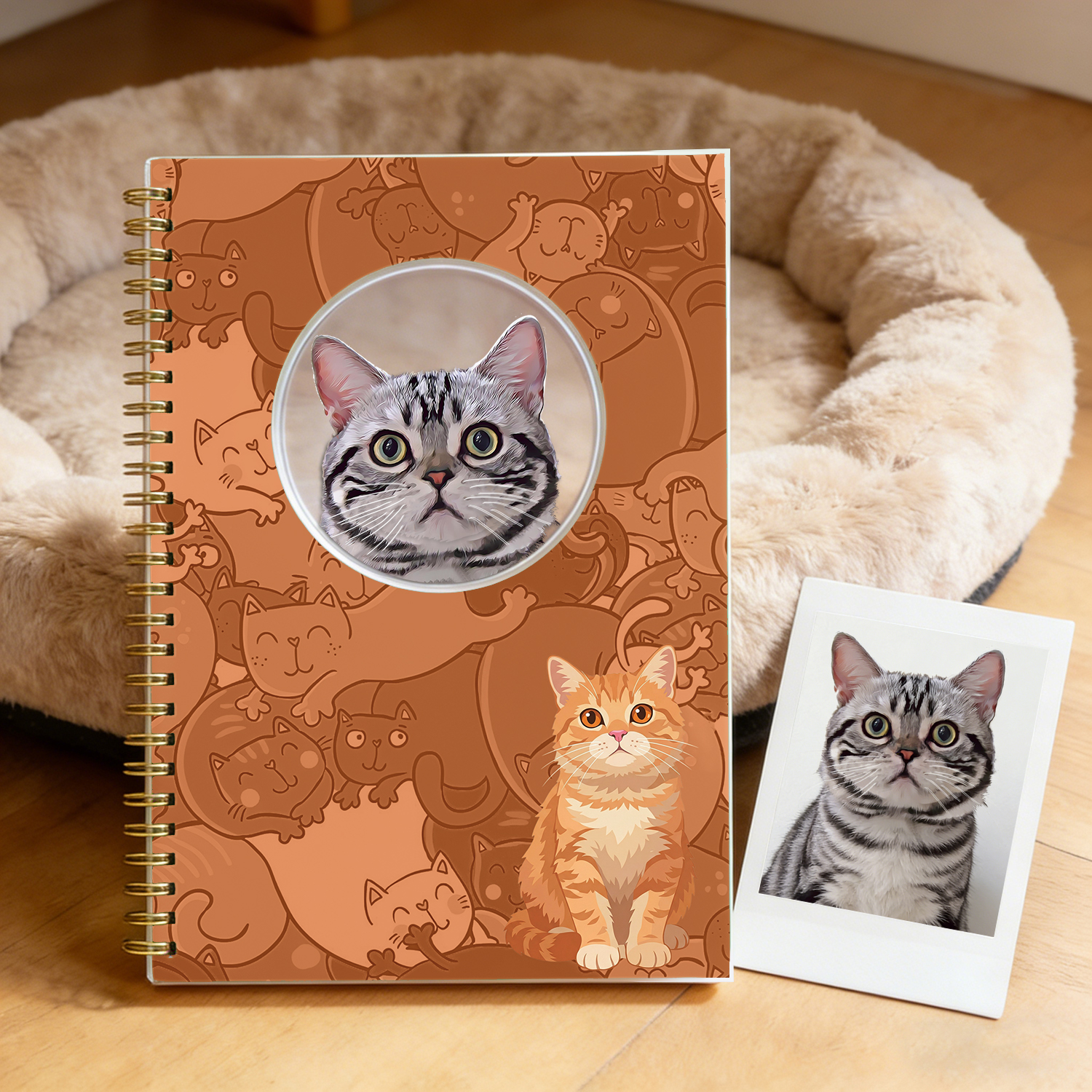 Personalized Pet Notebook with Layered 3D-Effect Artwork, Custom Pet Memorial Keepsake Gift
