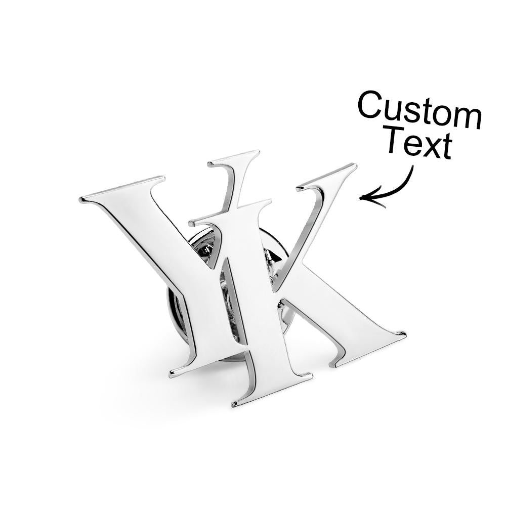 Custom Name Lapel Pin Trendy Tiny Brooch Gift For Man - soufeelau