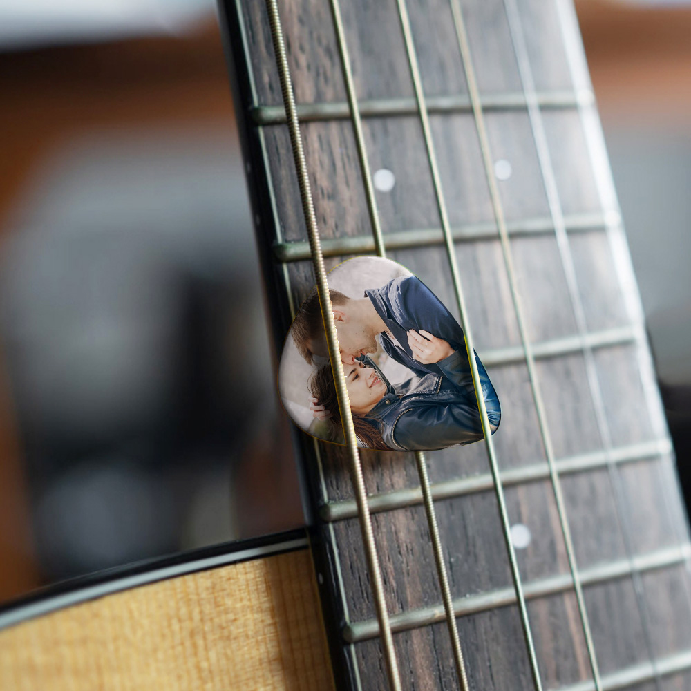 Personalized Photo Guitar Pick Double-Sided Printed with Photo Guitar Pick Gifts 12Pcs For Lovers - soufeelau