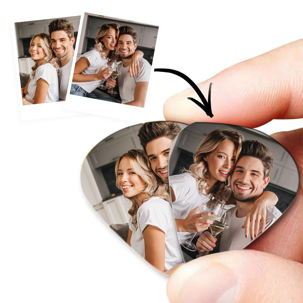 Personalized Photo Guitar Pick Double-Sided Printed with Photo Guitar Pick Gifts 12Pcs For Lovers - soufeelau