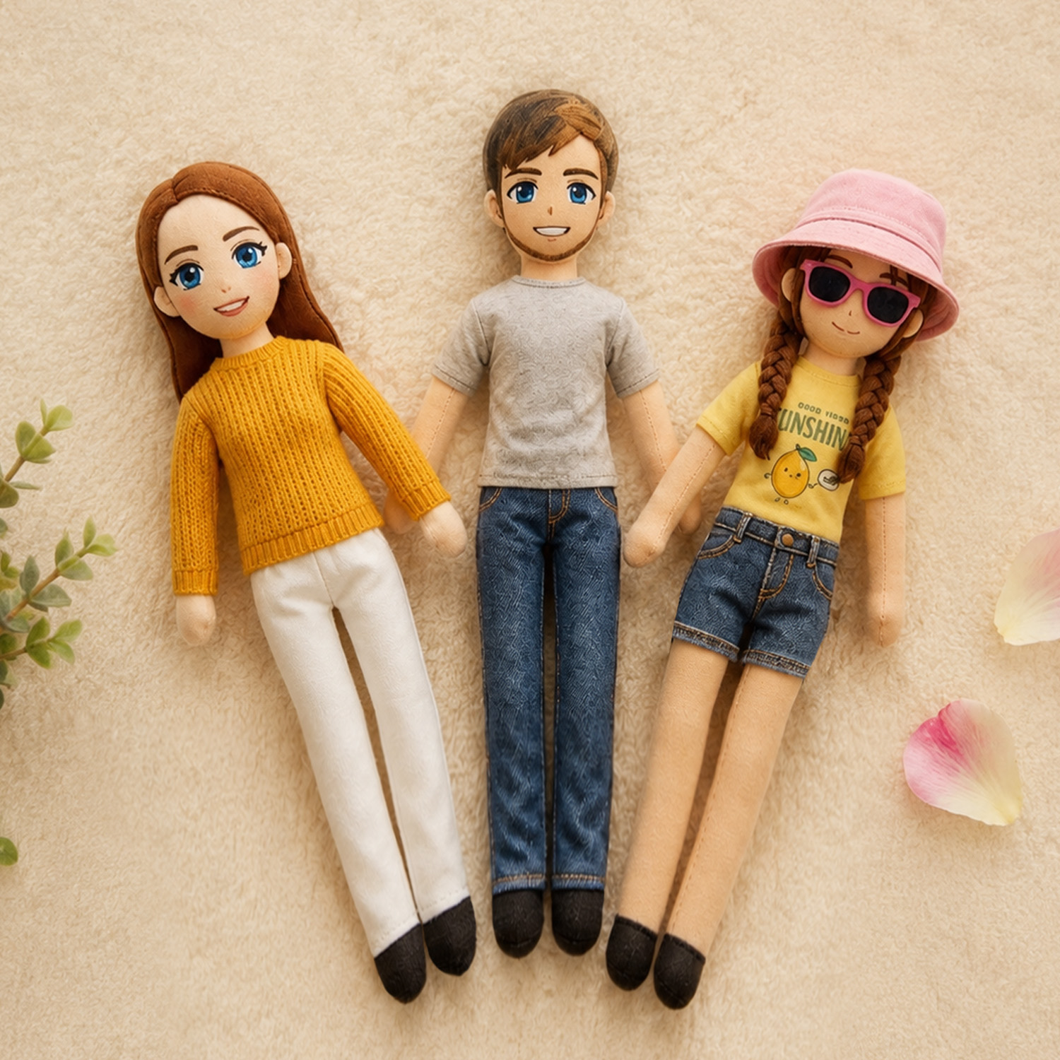 Custom Mini Me Doll with Poseable Body – Custom Dolls Gifts for Friends Custom Ugly Dolls Custom Photo Plush Toys - soufeelau