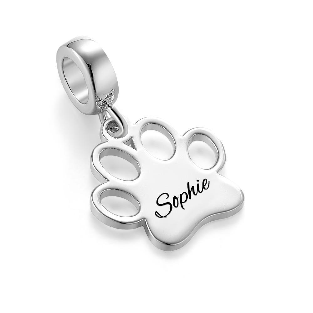 Custom Engraved Charm Dog Paw Pendant Gifts - soufeelau