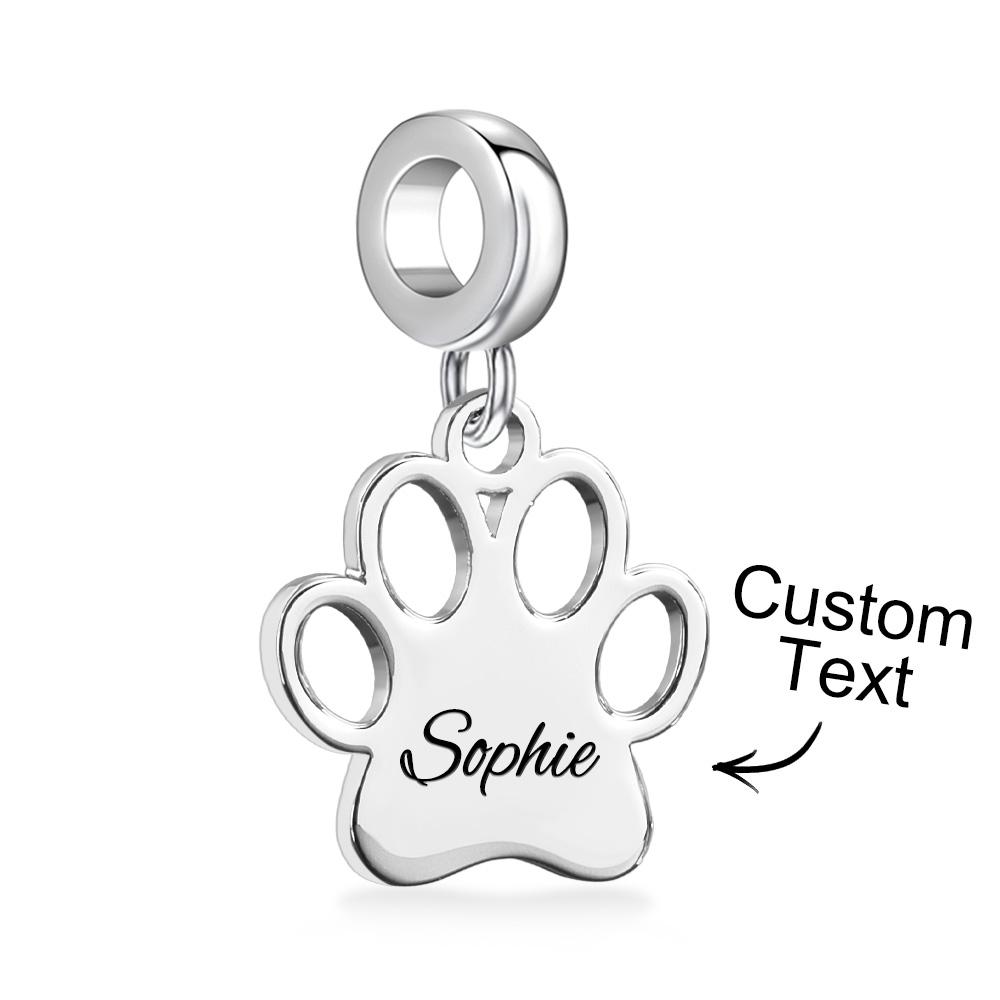Custom Engraved Charm Dog Paw Pendant Gifts - soufeelau