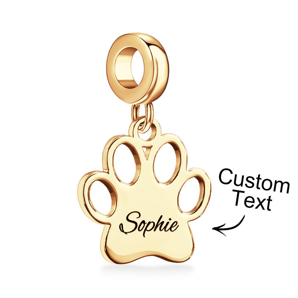 Custom Engraved Charm Dog Paw Pendant Gifts - soufeelau