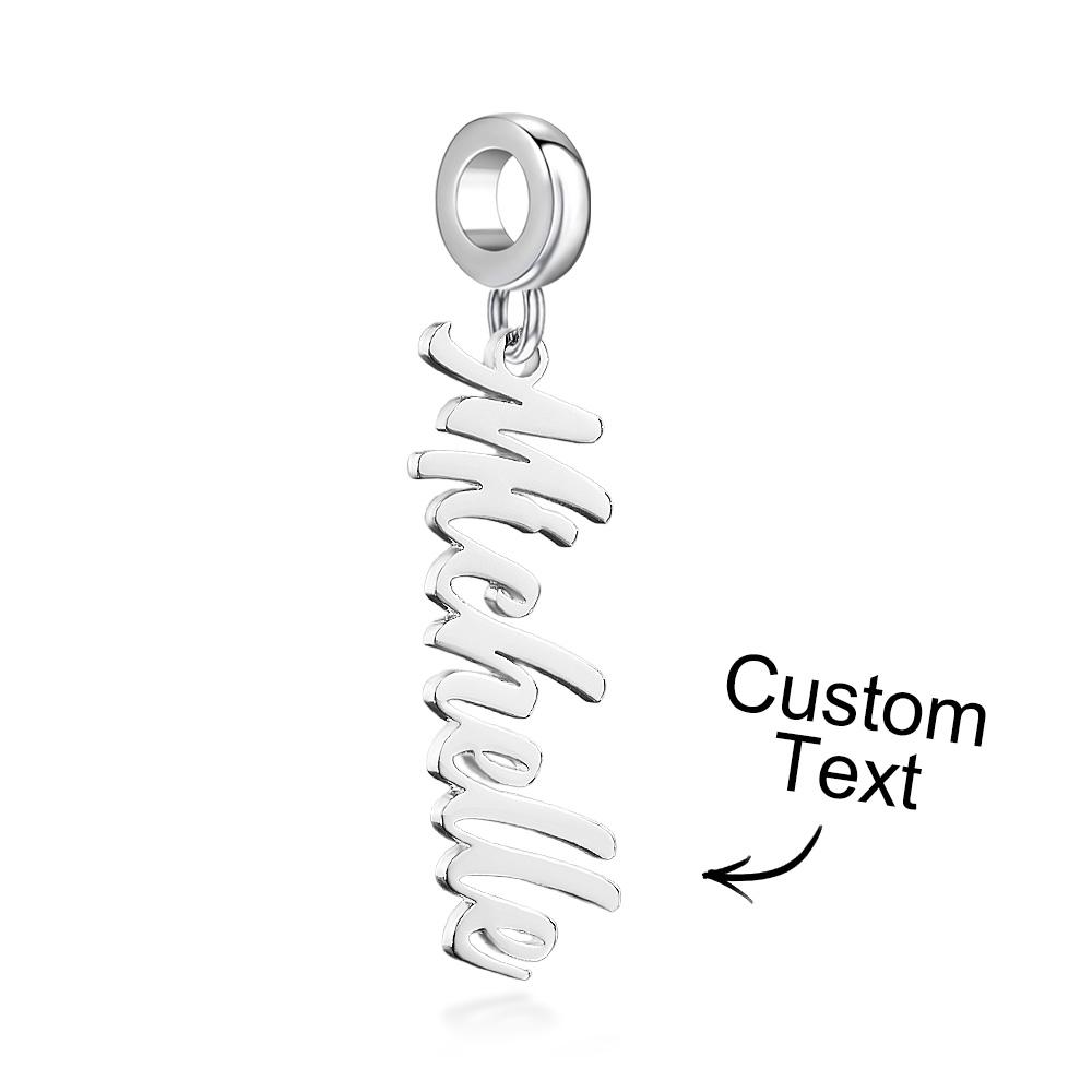 Custom Name Charm Persoanlized Name Bead Nameplate Charm Bead Gift for Women Pendant Gifts - soufeelau