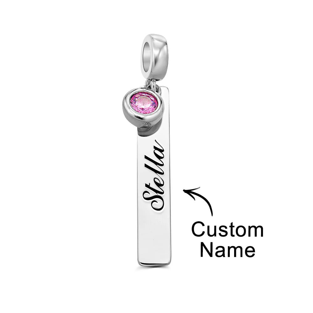 Custom Engraved Birthstone Charm Elegant Gifts For Her