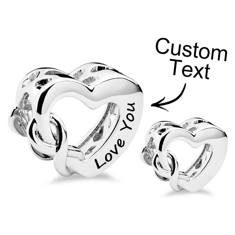 Engraved Charm Love You Mum Infinity Heart Charm Jewelry - soufeelau