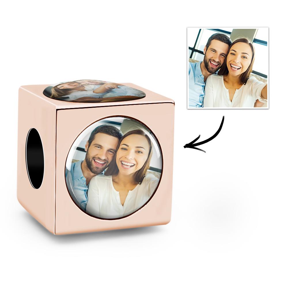 Personalized Four-Sided Photo Charm Customized Bead for Women - soufeelau