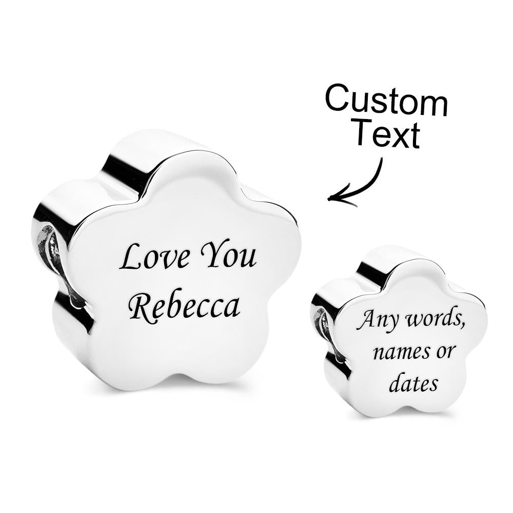 Engraved Flower Charm Beautiful Pendant Jewelry For Her - soufeelau