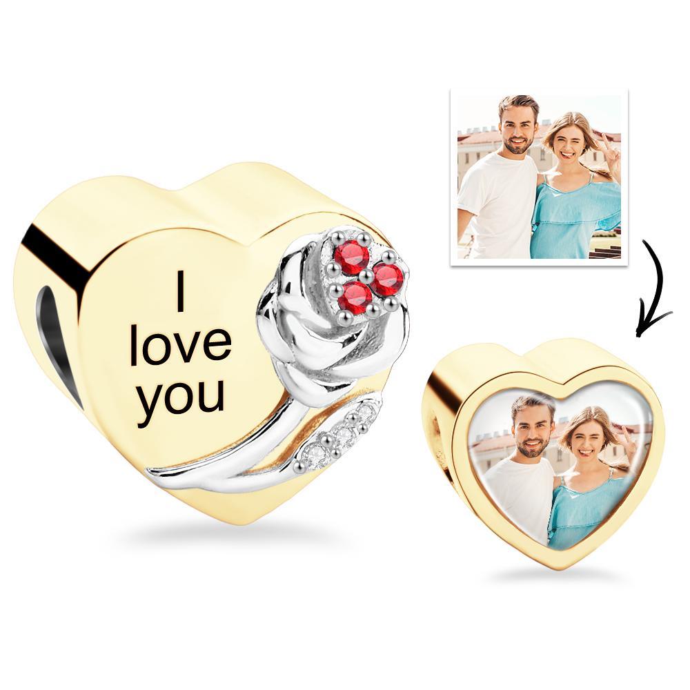 Rose Flower Birthstone Charm Shining Jewelry Gifts For Her - soufeelau