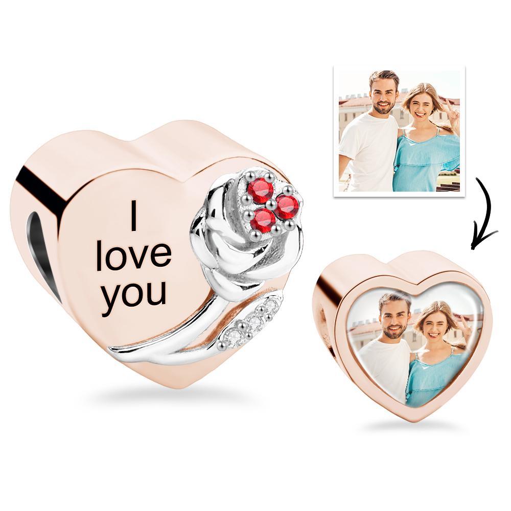 Rose Flower Birthstone Charm Shining Jewelry Gifts For Her - soufeelau