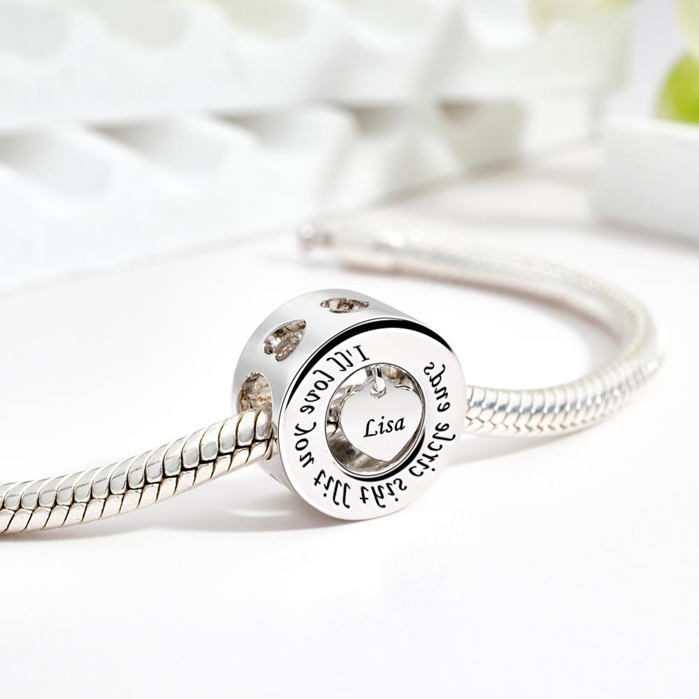 Custom Engraved Charm I Will Love You Till this Circle Ends Romantic Gifts - soufeelau