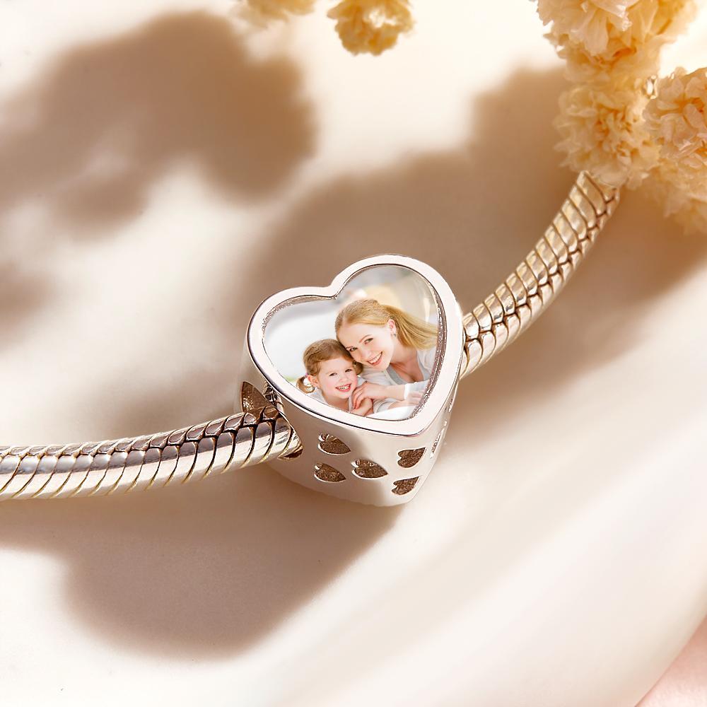 Custom Photo Charm Love Mom Daughter Theme Pendant Mather's Day Gifts - soufeelau