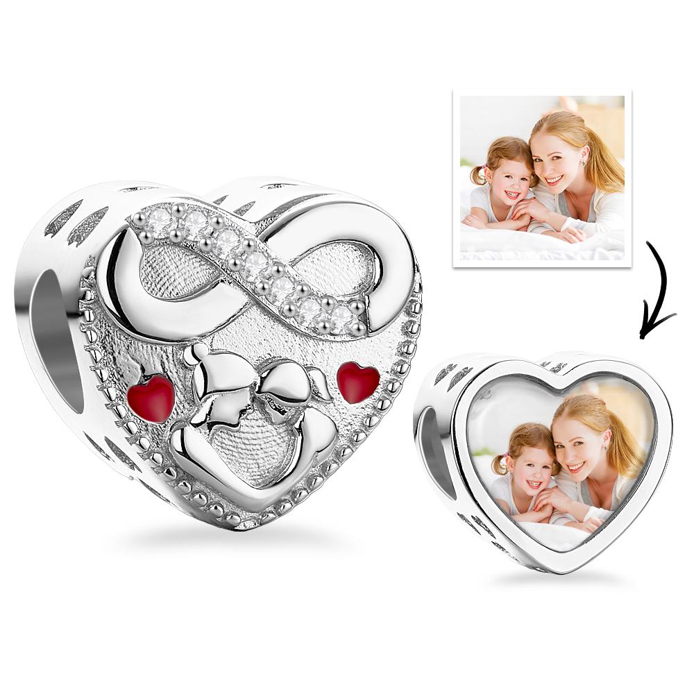 Custom Photo Charm Love Mom Daughter Theme Pendant Mather's Day Gifts - soufeelau