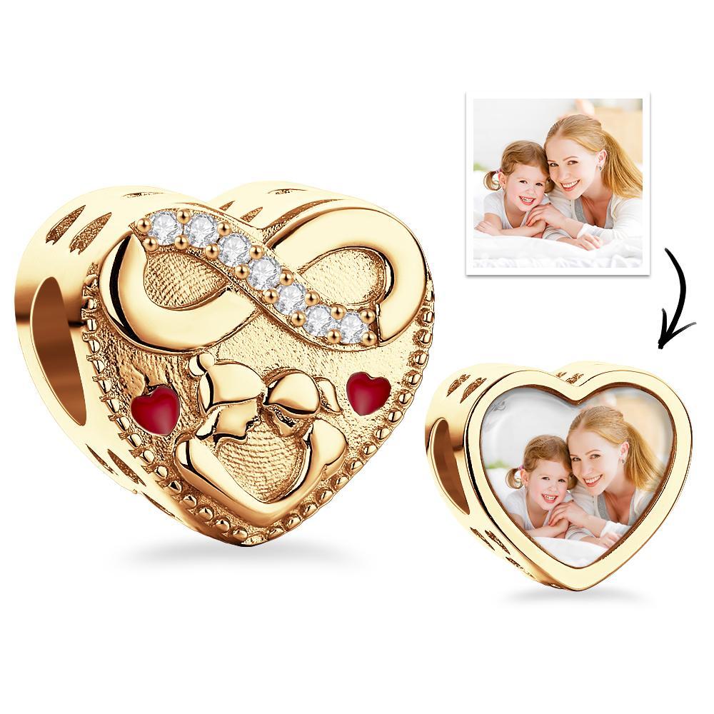 Custom Photo Charm Love Mom Daughter Theme Pendant Mather's Day Gifts - soufeelau