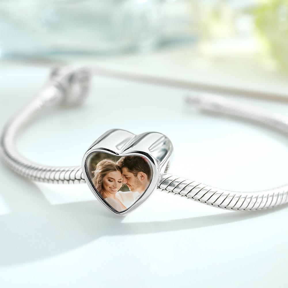 Love Heart Photo Charm Personalized Double Photo Charm - soufeelau