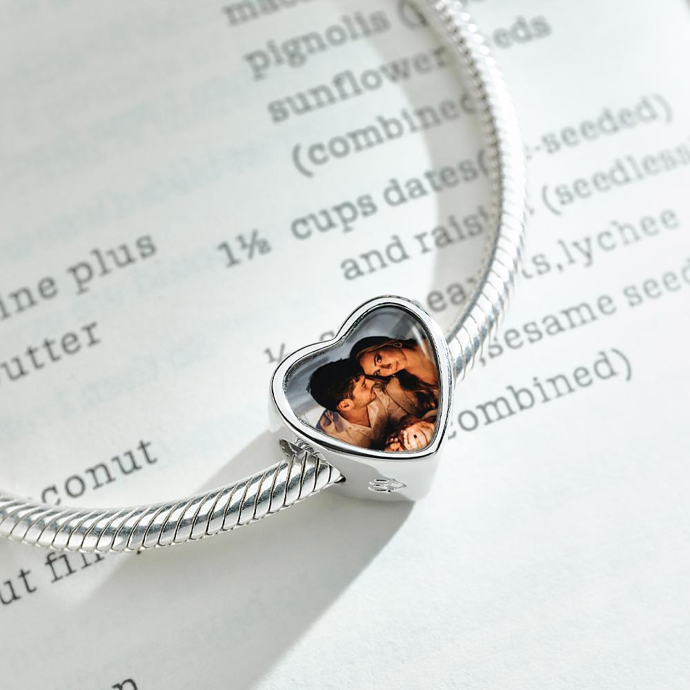 Love Heart Photo Charm Personalized Double Photo Charm - soufeelau