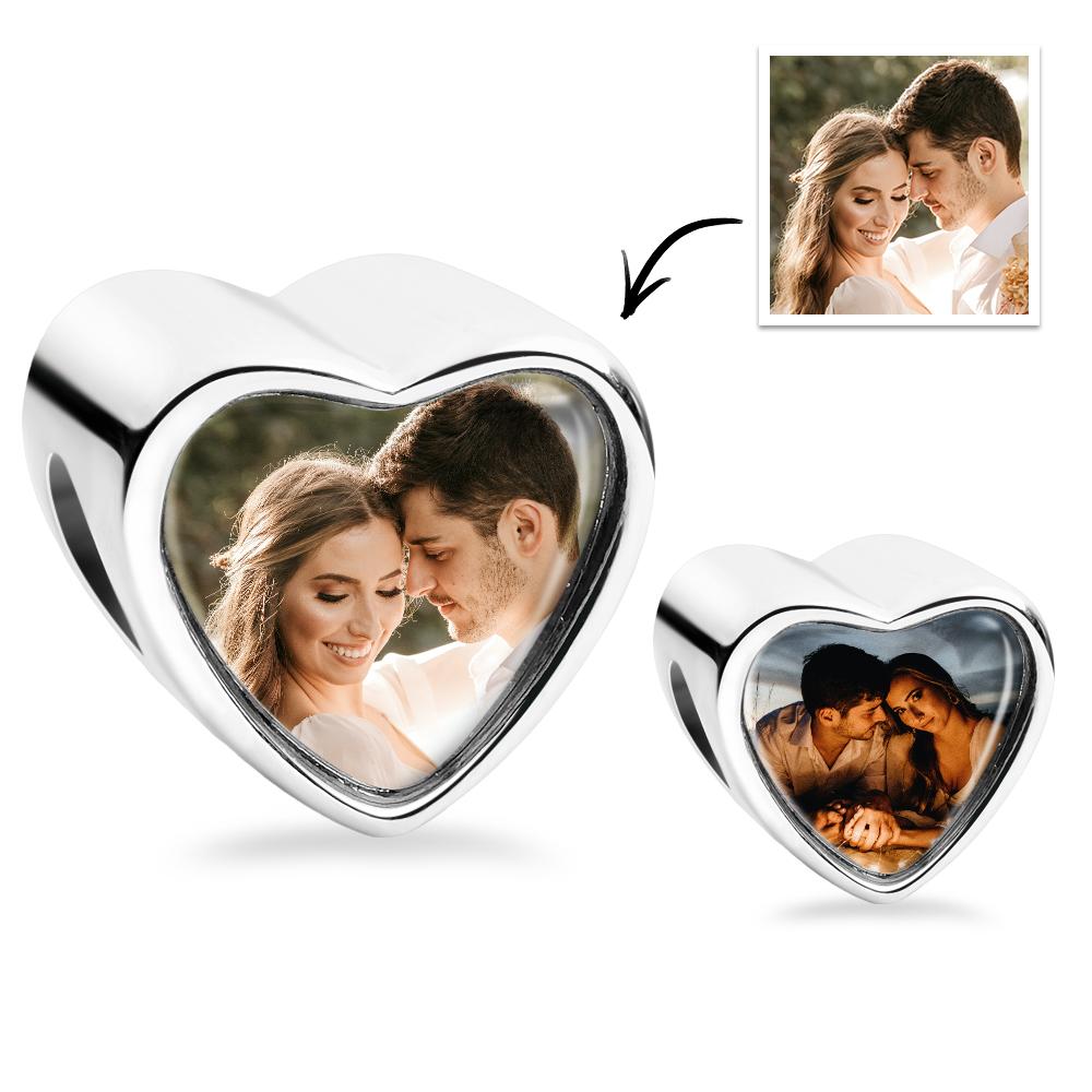 Love Heart Photo Charm Personalized Double Photo Charm - soufeelau