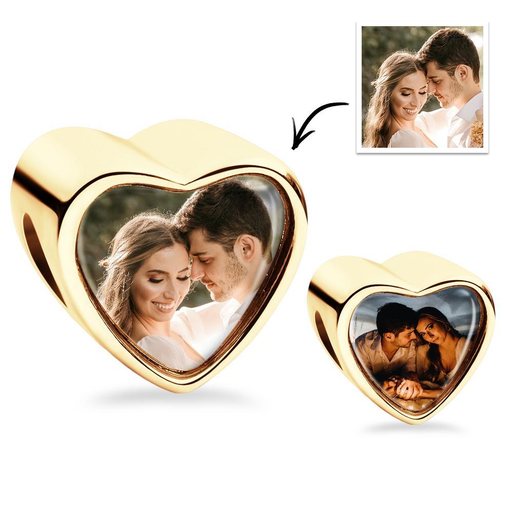 Love Heart Photo Charm Personalized Double Photo Charm - soufeelau