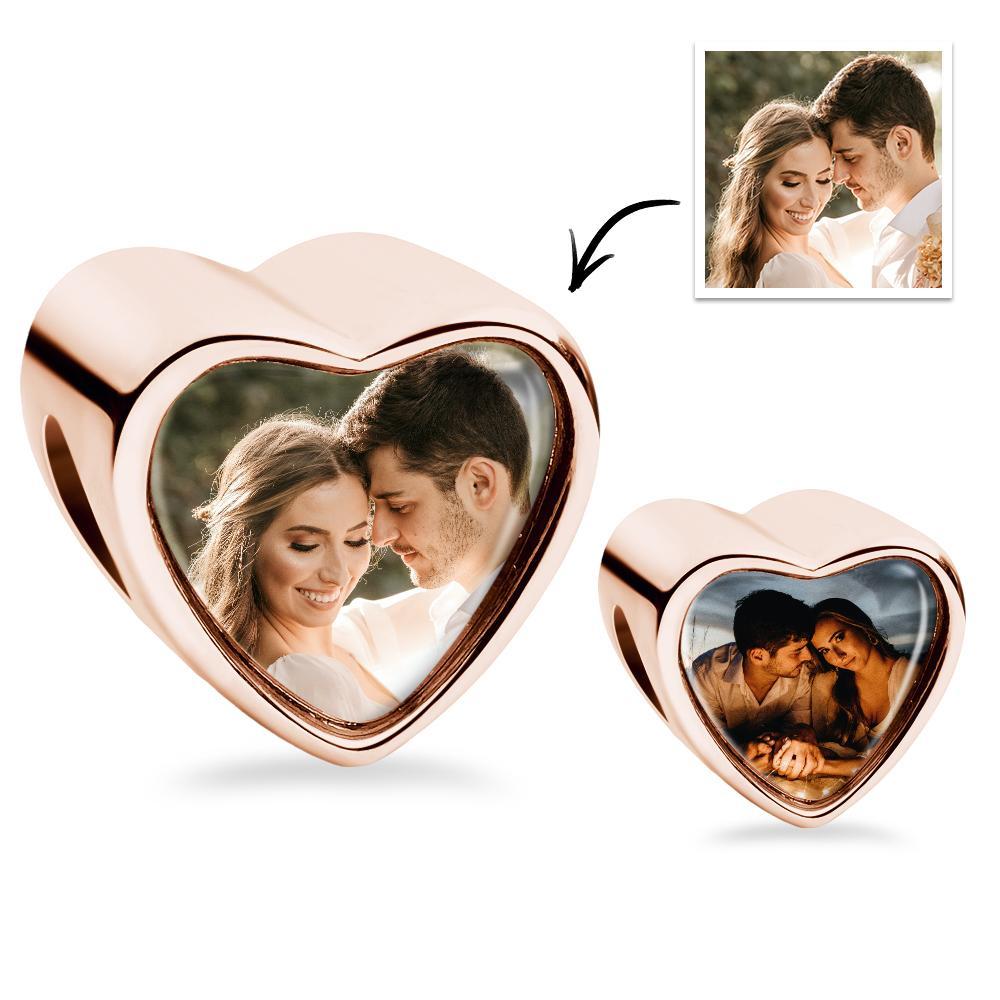 Love Heart Photo Charm Personalized Double Photo Charm - soufeelau