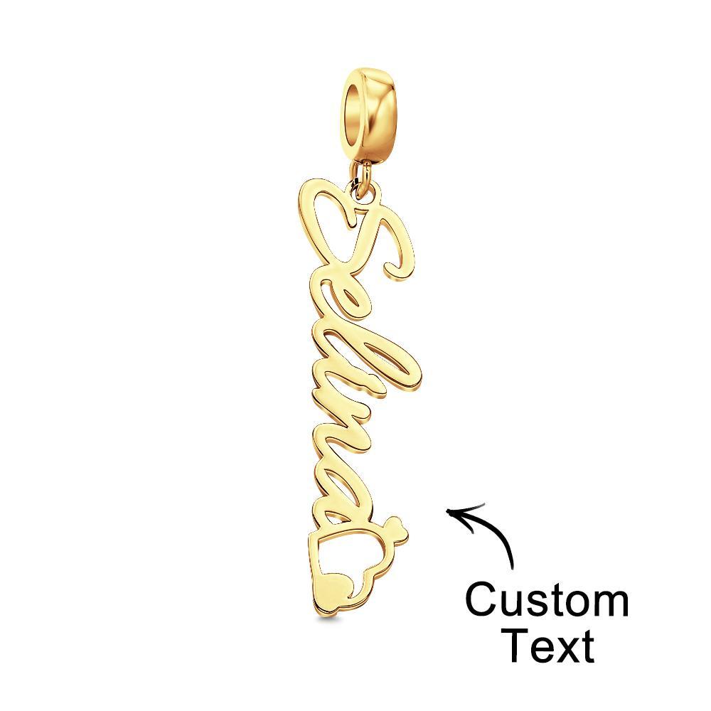 Custom Name Charm With A Heart Elegant Pendant Jewelry Accessory - soufeelau