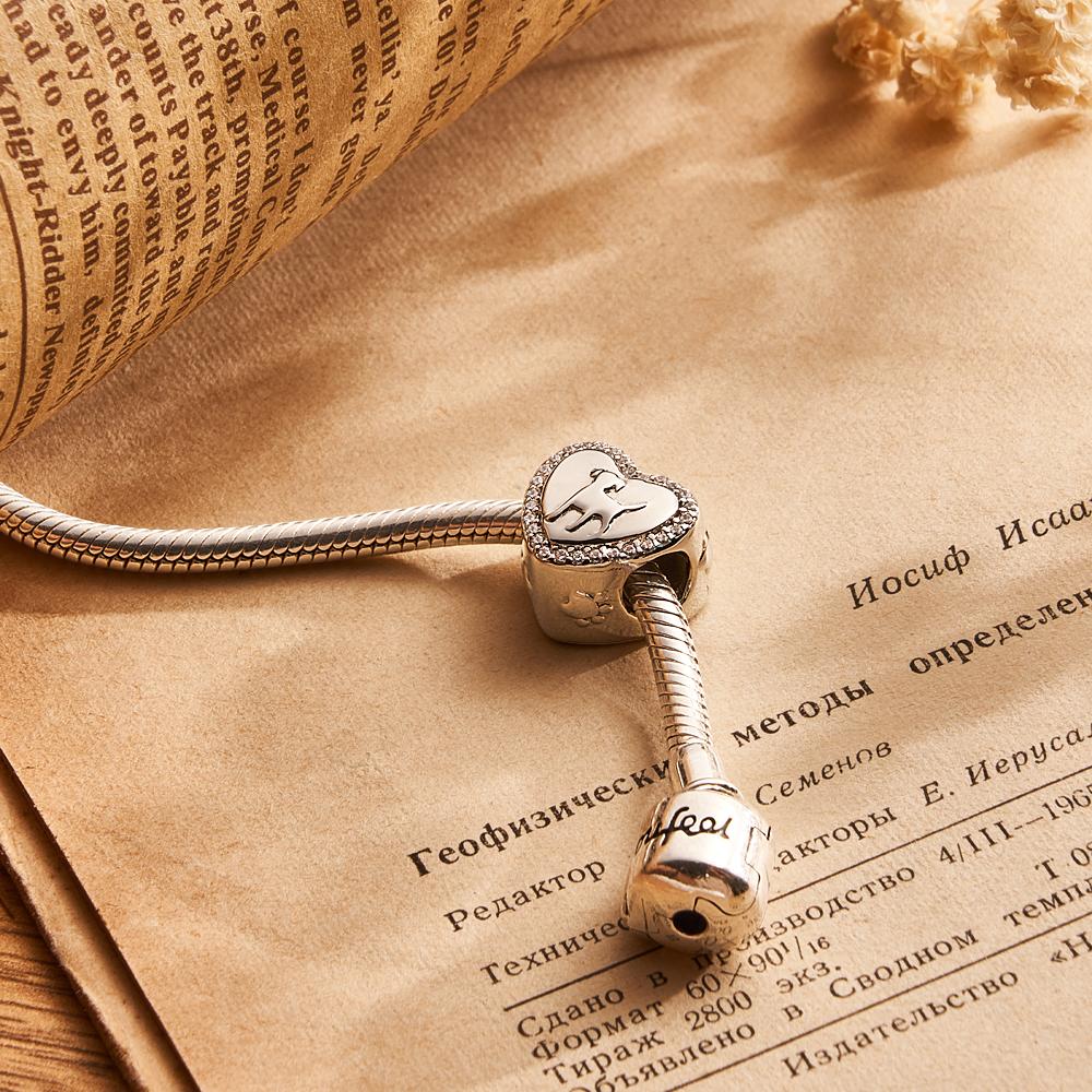 Custom Photo Charm Heart Puppy Cute Gift for Pet Owners - soufeelau