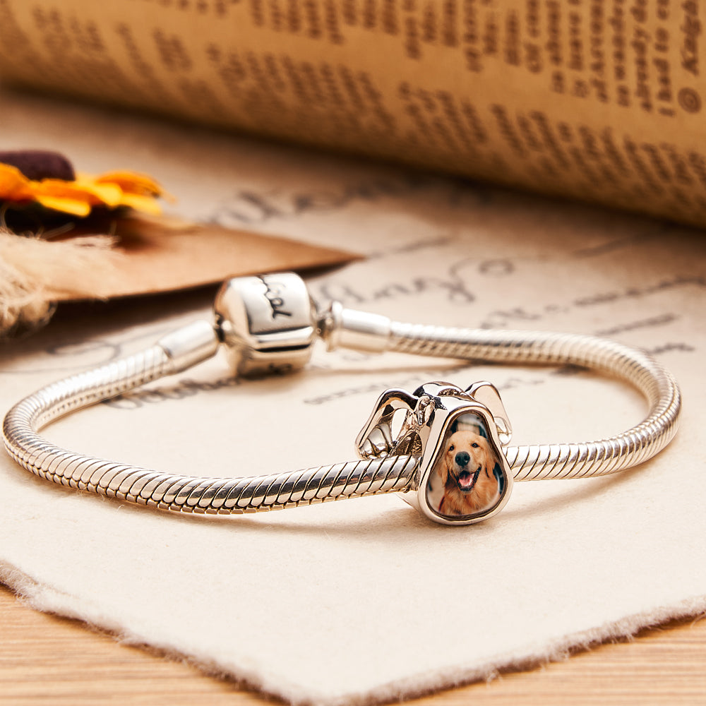 Custom Photo Engraved Charm Cute Dog Gift for Pet Owners - soufeelau