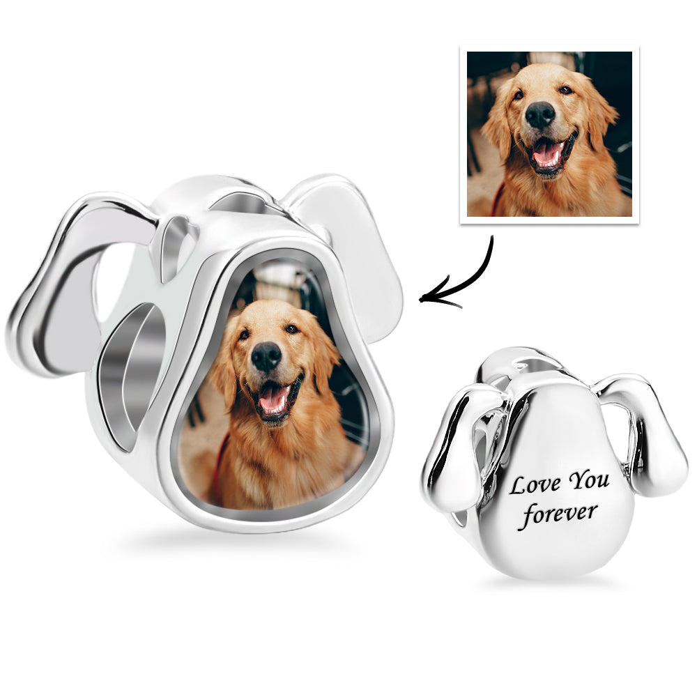 Custom Photo Engraved Charm Cute Dog Gift for Pet Owners - soufeelau