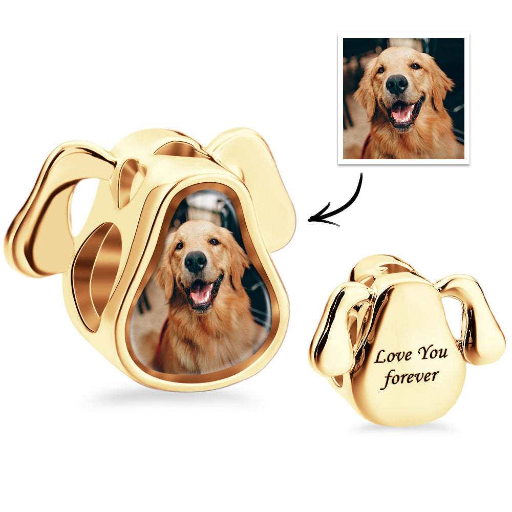 Custom Photo Engraved Charm Cute Dog Gift for Pet Owners - soufeelau