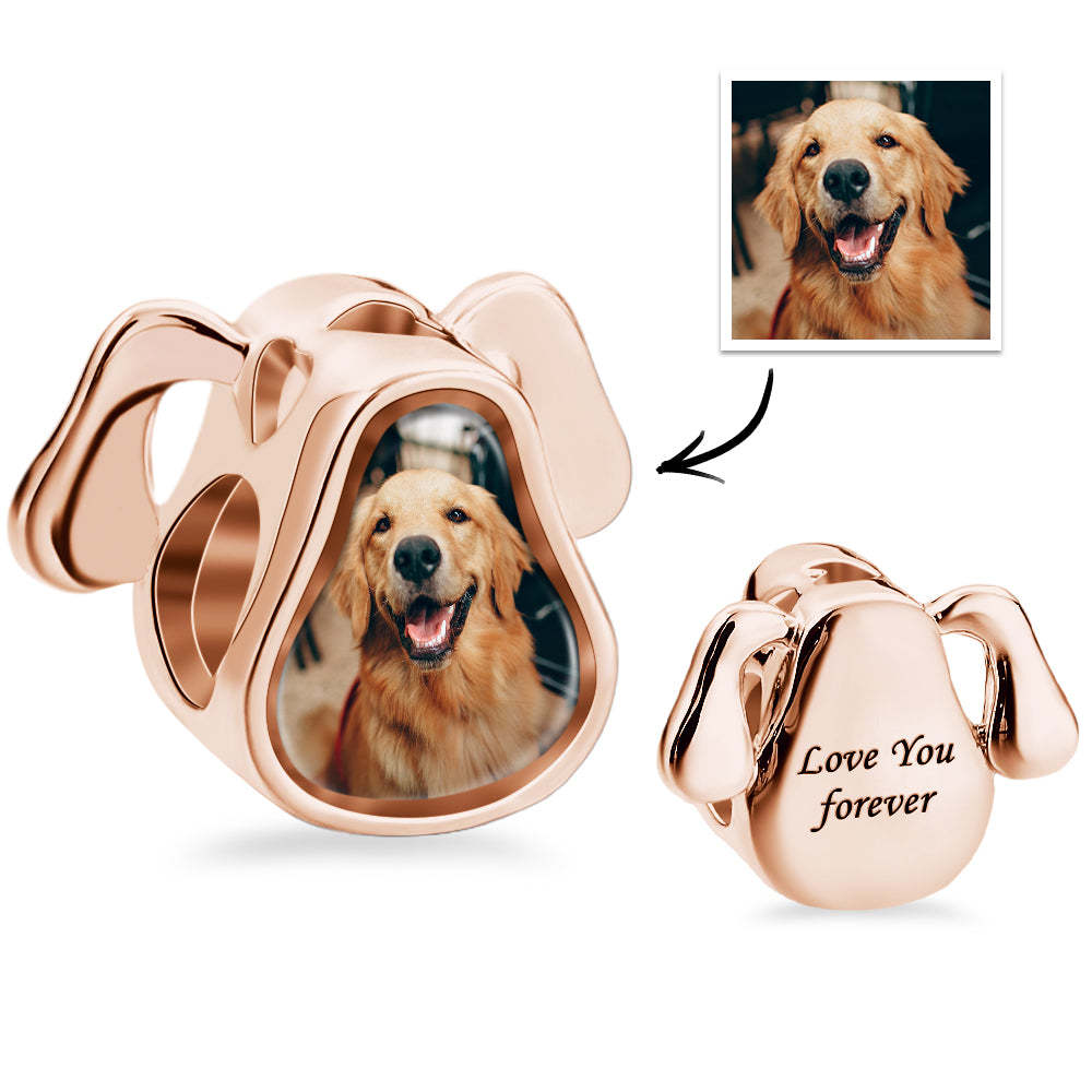 Custom Photo Engraved Charm Cute Dog Gift for Pet Owners - soufeelau