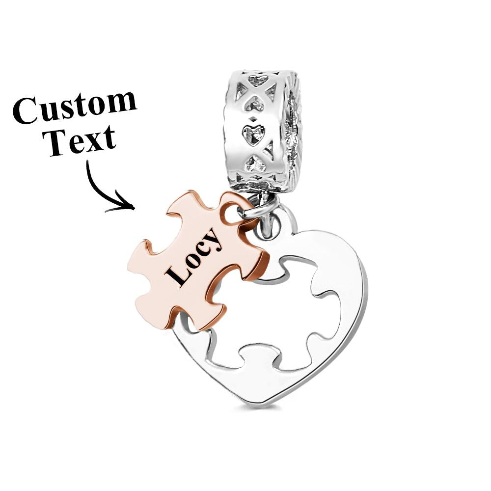 Custom Engraved Charm Love Puzzle Creative Gift - soufeelau