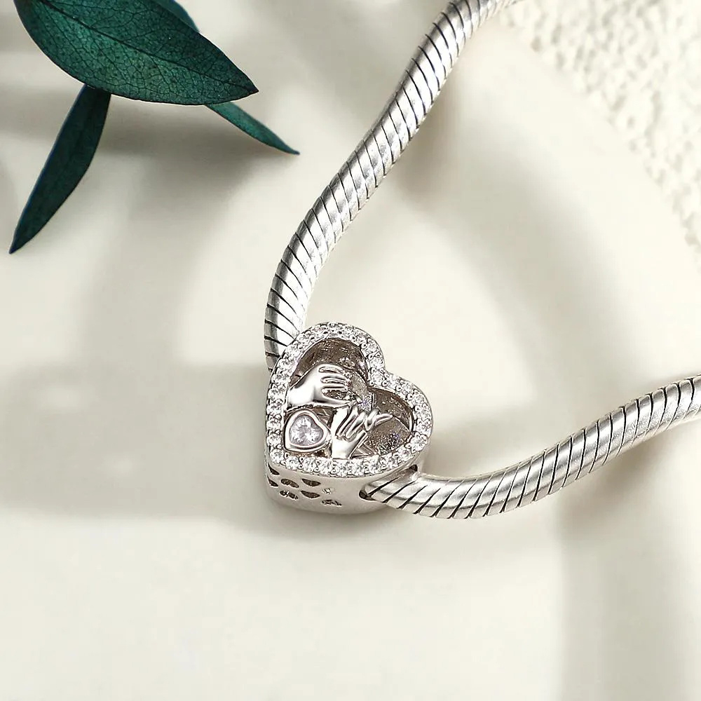 Custom Photo Charm Heart Love Hook Couple Gift