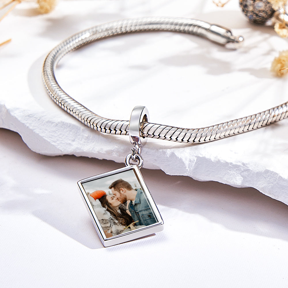 Custom Photo Name Charm Creative Commemorate Couple Gift - soufeelau