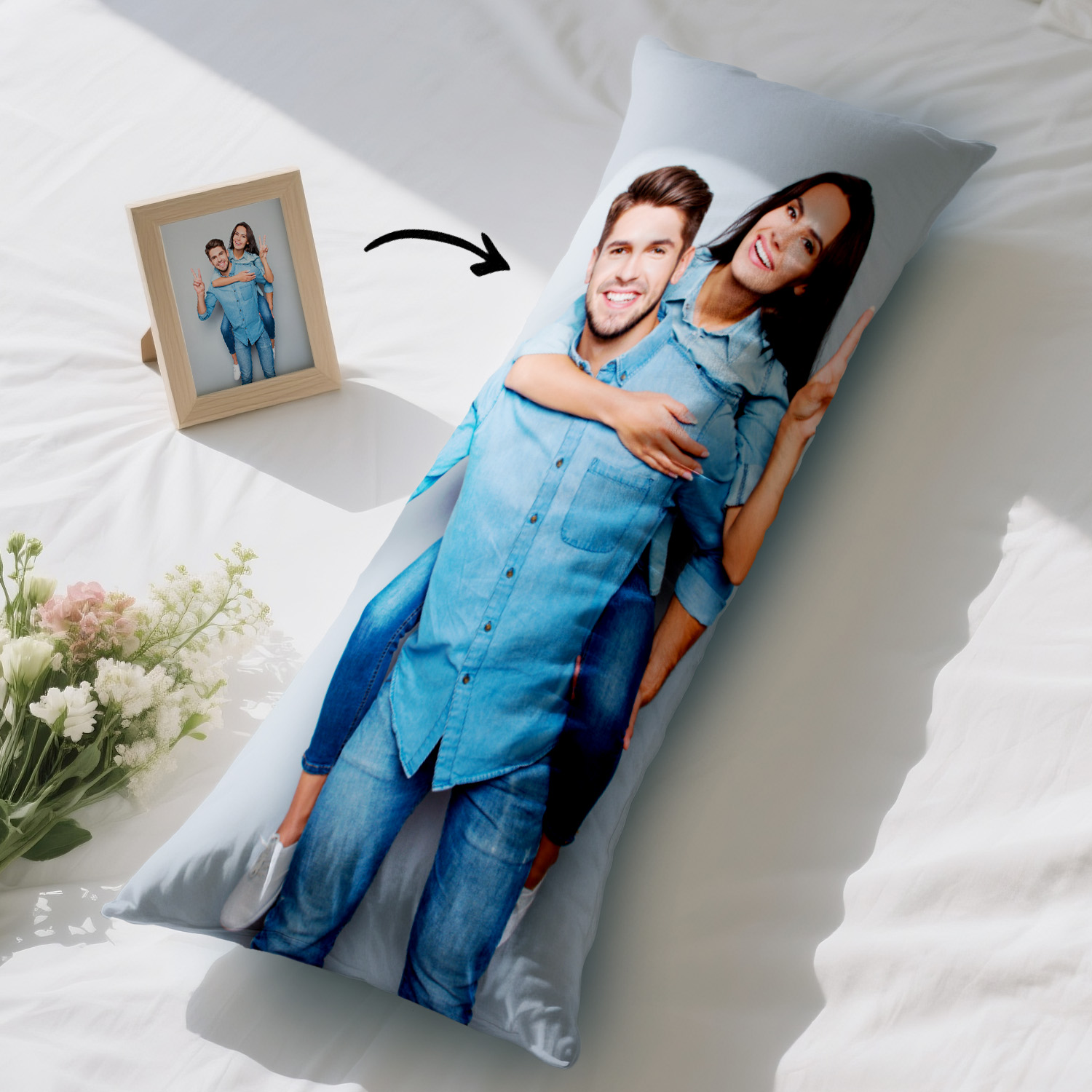 Custom Photo Vertical Pillow Case Gifts for Your Love - soufeelau
