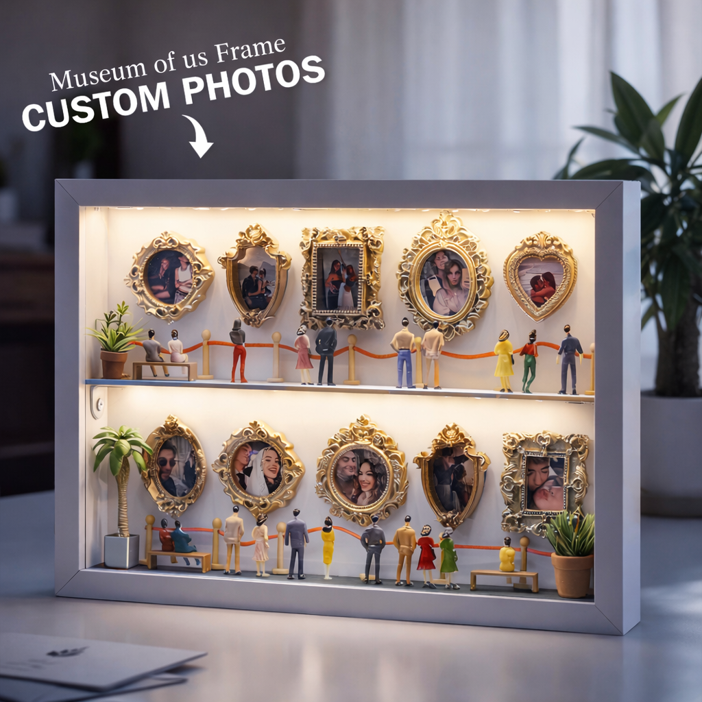 Personalized Museum of Us Frame Custom Photo Couples Gift for Her Mini Museum Gifts Best Valentine's Day Gifts
