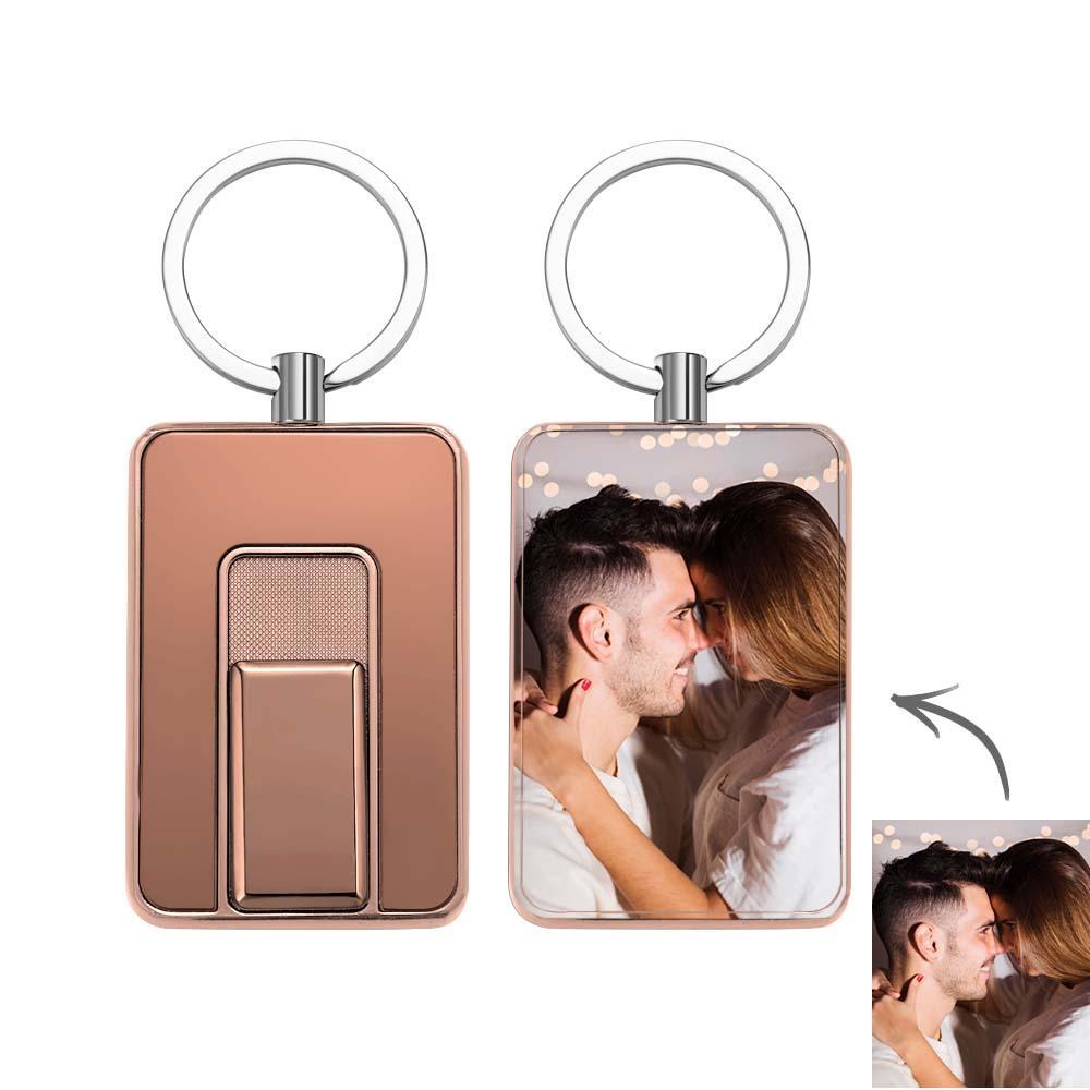 Electric Lighter Windproof USB Rechargeable Personalized Photo Custom Keychains Birthday Anniversary and Wedding Gift - soufeelau