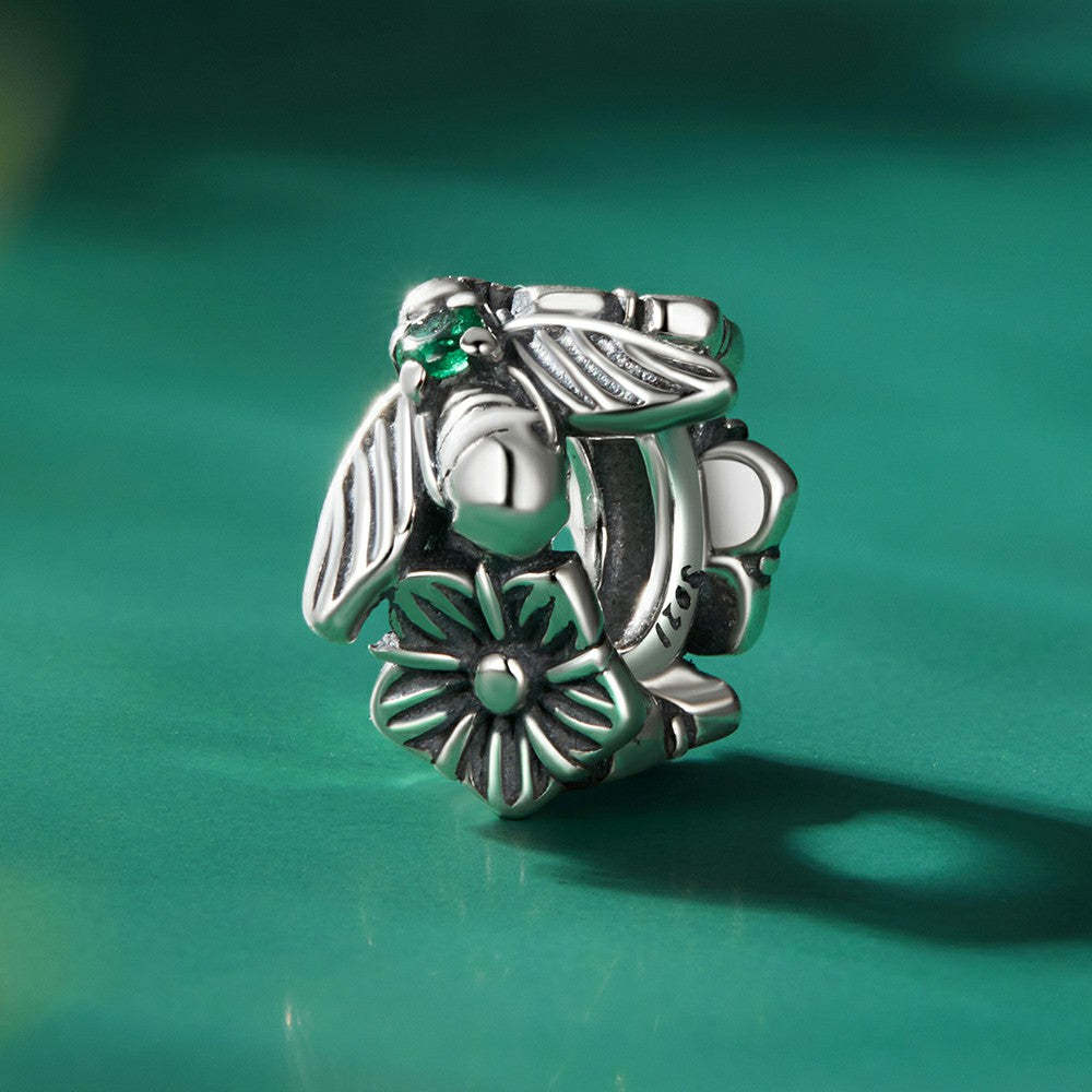 lucky bees stopper charm spacer charm 925 sterling silver dp125