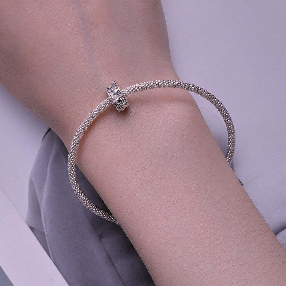 linked hearts stopper charm spacer charm 925 sterling silver dp133