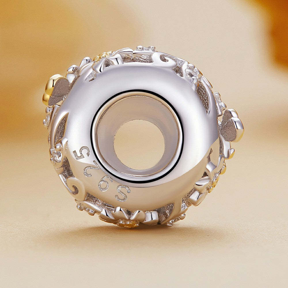 daisy bees stopper charm spacer charm 925 sterling silver dp134