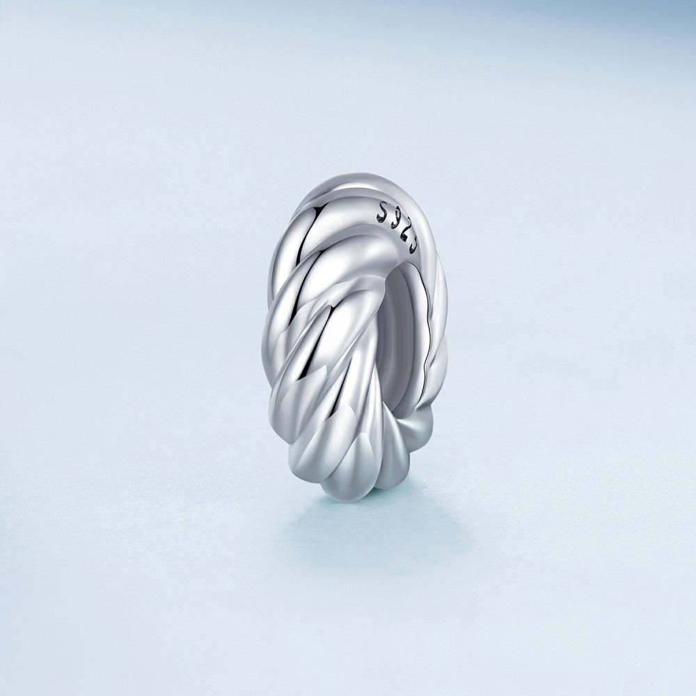 solid twists stopper charm spacer charm 925 sterling silver dp145